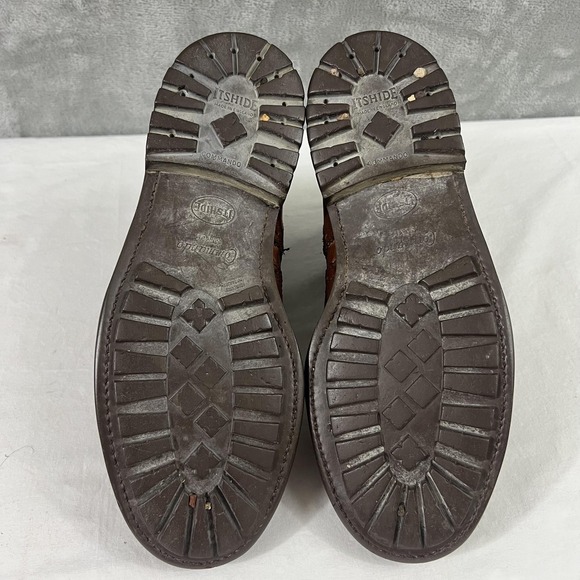 VTG Polo Ralph Lauren Boots Mens Size 10.5 D Brown Leather Wingtip Brogue 9899 - Picture 6 of 8